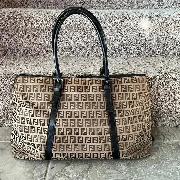 Fendi Zucchino Canvas tote bag Excellent - Picture 2 of 15